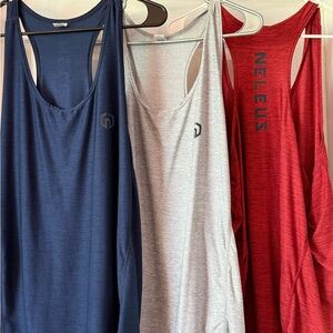 Neleus Men's Sleeveless Tank Top - Navy, Gray, Red